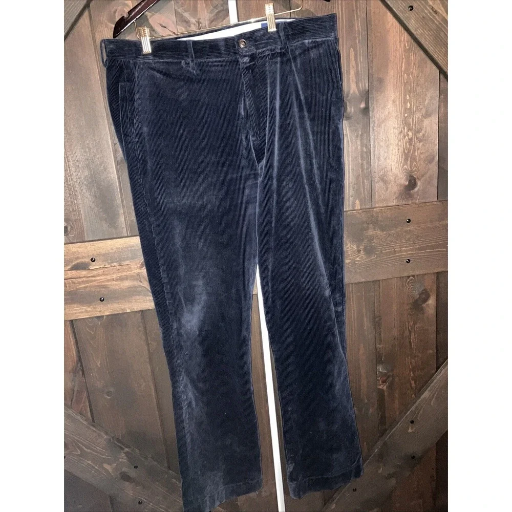 Polo Ralph Lauren Mens Size‎ 36/32 Stretch Classic Fit Corduroy Pants Navy Blue